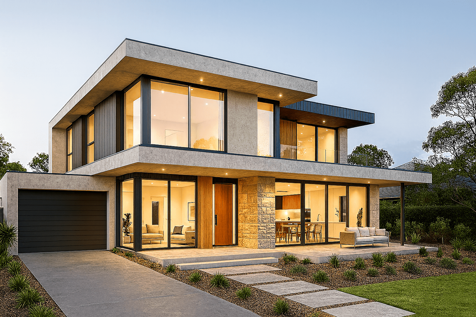 Luxury home construction design